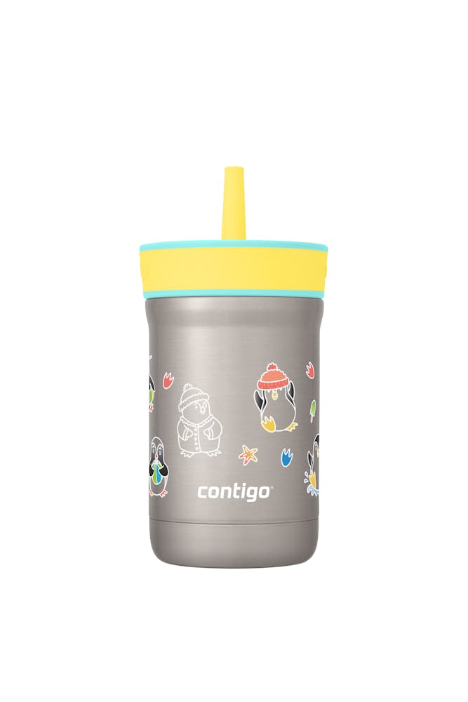 Kids Leighton Spill-Proof Stainless Steel Tumbler with Straw, 12oz O9