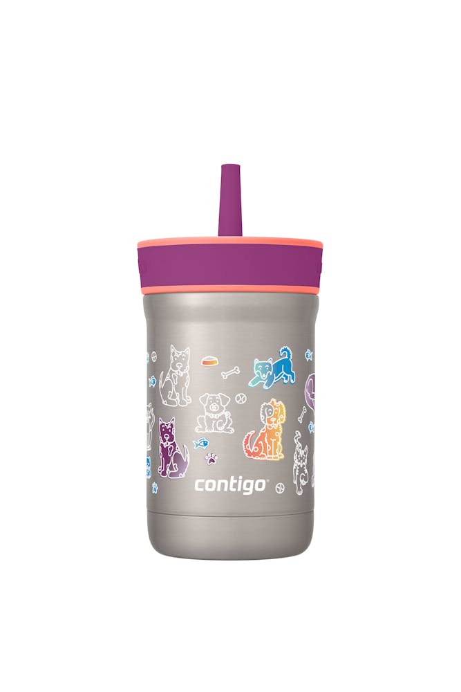 Kids Leighton Spill-Proof Stainless Steel Tumbler with Straw, 12oz O9