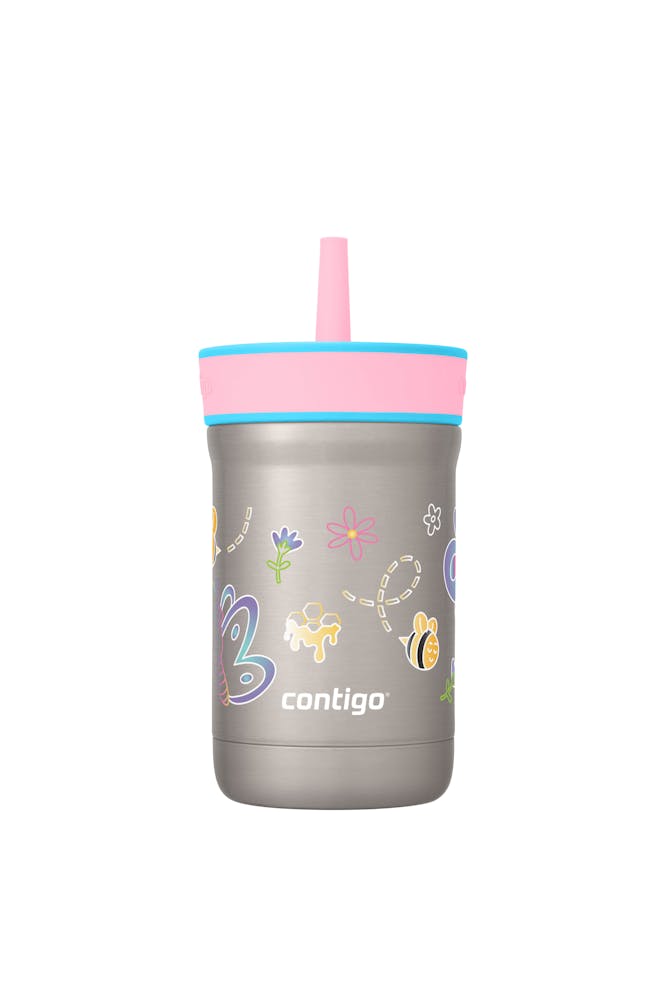 Kids Leighton Spill-Proof Stainless Steel Tumbler with Straw, 12oz O9